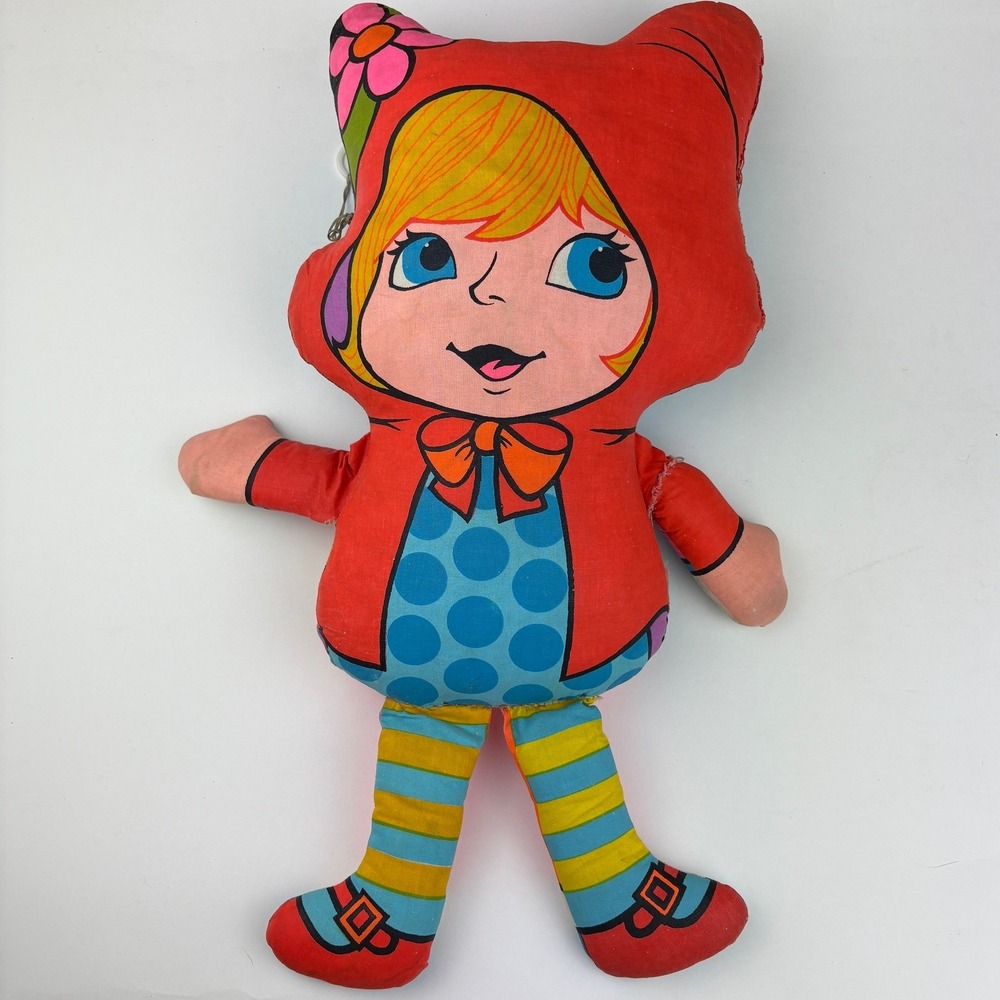 VTG 1969‎ Little Little Red Ridinghood / Wolf Pull String Turnover Talker Mattel